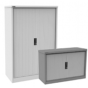 Silverline Kontrax Large Volume Two Tone Tambour Door Office Cupboards
