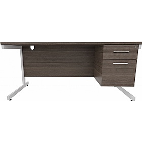 Cogent Rectangular Office Desks with Single Fixed