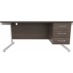 Cogent Rectangular Office Desks with Single Fixed