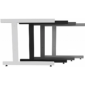 Cogent Rectangular Office Desks with Double Fixed