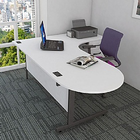 Cogent D-End Ergonomic Radial Office Desks