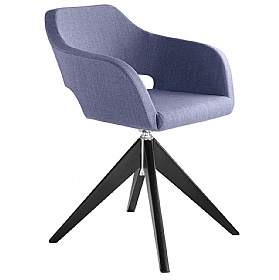 Polo+ 4 Leg Oak Swivel Meeting and Breakout Chairs