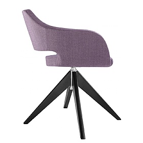 Polo+ 4 Leg Oak Swivel Meeting and Breakout Chairs