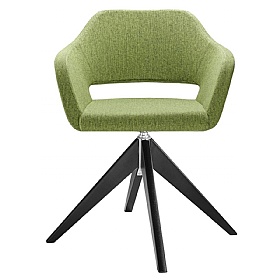 Polo+ 4 Leg Oak Swivel Meeting and Breakout Chairs