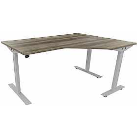 Aerial Electric Height Adjustable Ergonomic Radial Office Desks - Office Desks