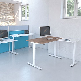 Aerial Electric Height Adjustable Corner Office Desks - Office Desks