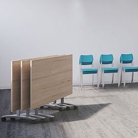 Gamma Semi-Circular Tilting Meeting Tables - Meeting Room