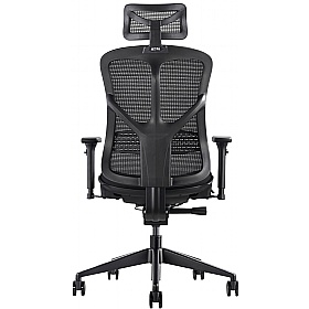 F94 Stealth Ergonomic Mesh and Fabric Office Chair with Headrest - Office Chairs