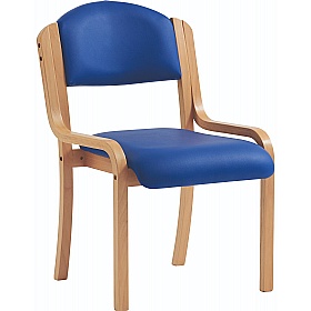 Tahara Wooden Frame Vinyl Stacking Chairs - Office Chairs