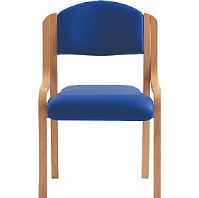 Tahara Wooden Frame Vinyl Stacking Chairs - Office Chairs