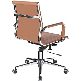 Aura Contemporary Medium Back Bonded Leather Executive Office Chairs - Office Chairs