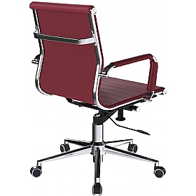 Aura Contemporary Medium Back Bonded Leather Executive Office Chairs - Office Chairs