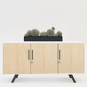 Flare 3 Door Credenza Office Storage Unit - Office Storage