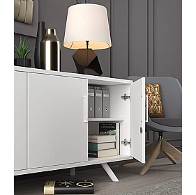 Flare 3 Door Credenza Office Storage Unit - Office Storage