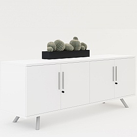 Flare 4 Door Credenza Office Storage Unit - Office Storage