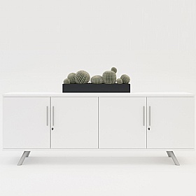 Flare 4 Door Credenza Office Storage Unit - Office Storage