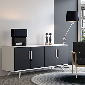 Flare 4 Door Credenza Office Storage Unit - Office Storage