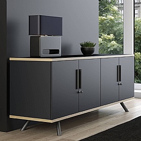 Flare 4 Door Credenza Office Storage Unit