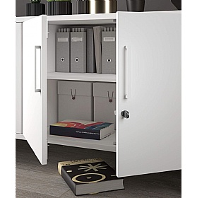 Flare 4 Door Credenza Office Storage Unit - Office Storage