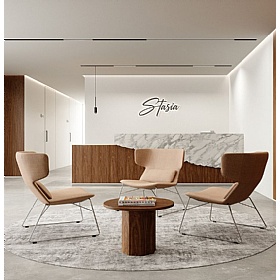 Levato Medium Back Sled Base Lounge and Breakout Chairs