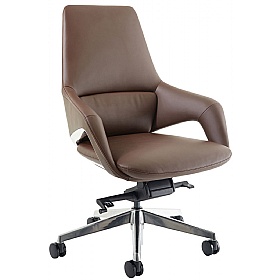 Olive Faux Leather Executive Office Chair