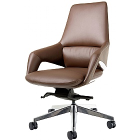 Olive Faux Leather Executive Office Chair
