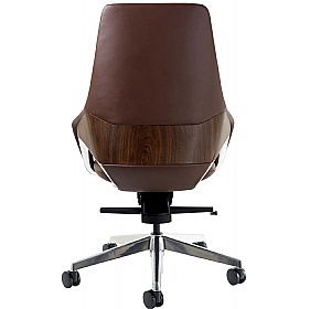 Olive Faux Leather Executive Office Chair