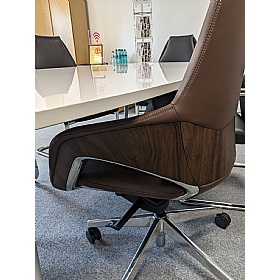 Olive Faux Leather Executive Office Chair