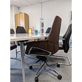 Olive Faux Leather Executive Office Chair