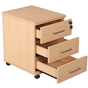 Horizon Under Desk Mobile Office Drawer Pedestals Beech