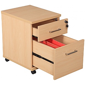 Horizon Under Desk Mobile Office Drawer Pedestals Beech