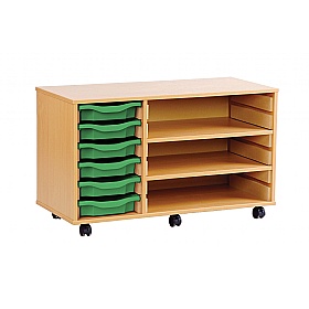 Classic 6 Shallow Tray Storage with 2 Adjustable Shelves