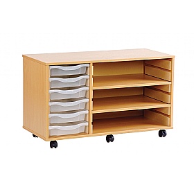 Classic 6 Shallow Tray Storage with 2 Adjustable Shelves