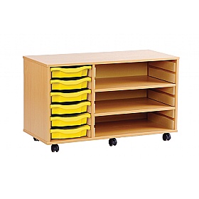 Classic 6 Shallow Tray Storage with 2 Adjustable Shelves