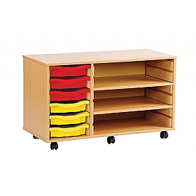 Classic 6 Shallow Tray Storage with 2 Adjustable Shelves