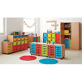 Classic 6 Tray Shallow Storage - School Furniture