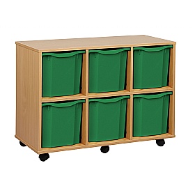 Classic Horizontal 6 Jumbo Tray Storage