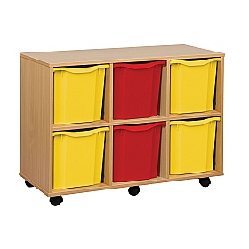 Classic Horizontal 6 Jumbo Tray Storage