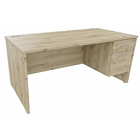 Forme Rectangular Office Desks with Single Fixed Drawers