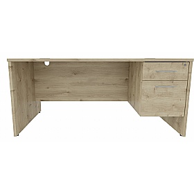 Forme Rectangular Office Desks with Single Fixed Drawers