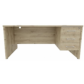 Forme Rectangular Office Desks with Single Fixed Drawers