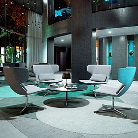 Levato Medium Back Sled Base Lounge and Breakout Chairs