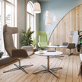 Levato High Back Swivel Lounge and Breakout Chairs - Breakout & Canteen