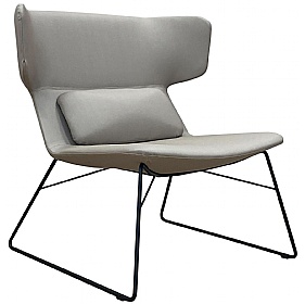 Levato Medium Back Sled Base Lounge and Breakout Chairs - Breakout & Canteen