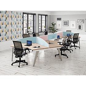 Tract 3 Person Cluster Bench Desks - Office Desks