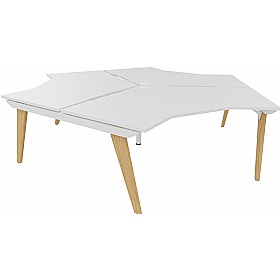 Tract 3 Person Cluster Bench Desks