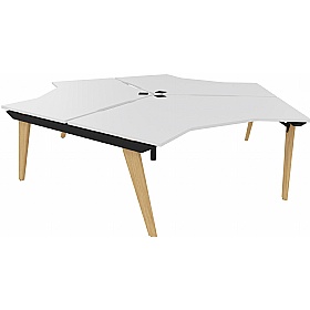 Tract 3 Person Cluster Bench Desks - Office Desks