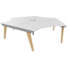 Tract 3 Person Cluster Bench Desks - Office Desks