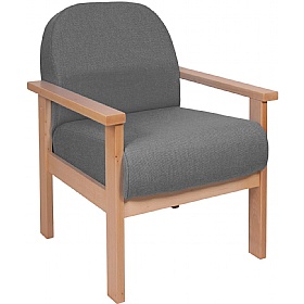 Silvan Wooden Frame Modular Reception and Breakout Armchair