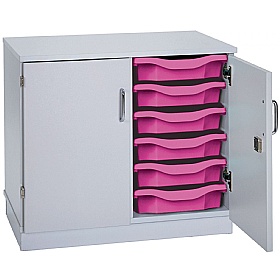 Premium 12 Tray Storage With Doors - School Furniture
